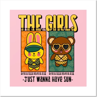 Cute The Girls Just Wanna Have Sun Best Friends Posters and Art